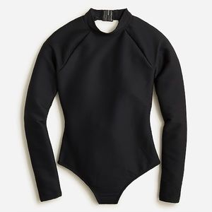 Jcrew swim Active ribbed long-sleeve one-piece NWT